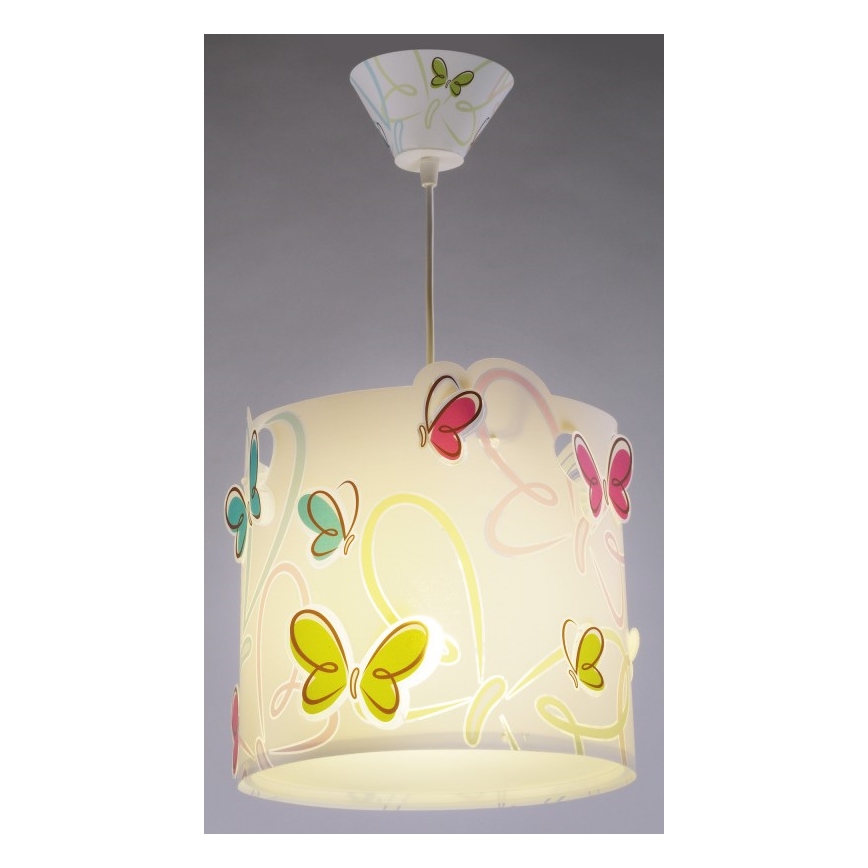 Klik 62142 - Dětský lustr BUTTERFLY 1xE27/60W/230V