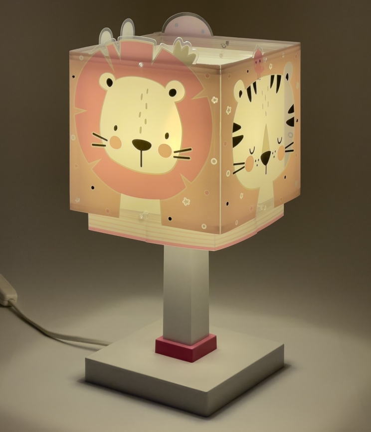 Dalber 63111NS - LED Dětská lampička BABY JUNGLE 1xG4/4W/230V růžová