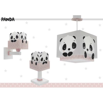 Dalber 63162S - Dětský lustr PANDA 1xE27/60W/230V růžová