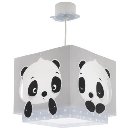 Dalber 63162T - Dětský lustr PANDA 1xE27/60W/230V modrá