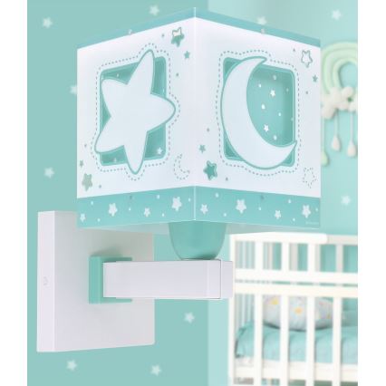 Dalber 63239H - Dětské nástěnné svítidlo MOONLIGHT 1xE27/15W/230V zelená