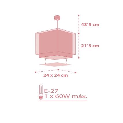 Dalber 63262S - Dětský lustr KOALA 1xE27/60W/230V