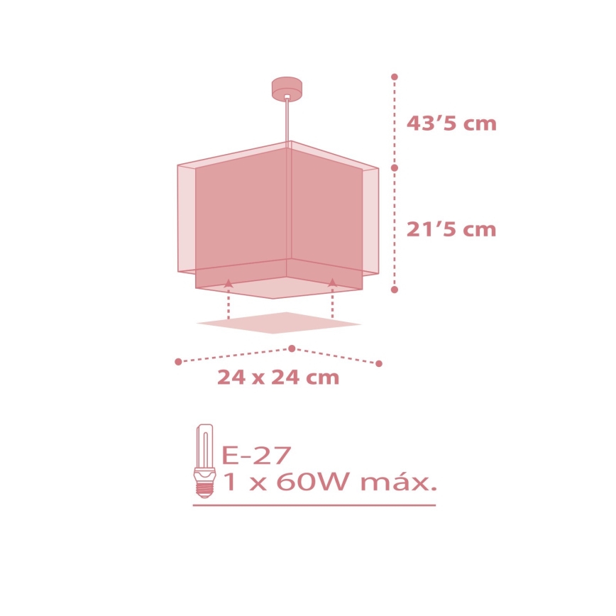 Dalber 63262S - Dětský lustr KOALA 1xE27/60W/230V