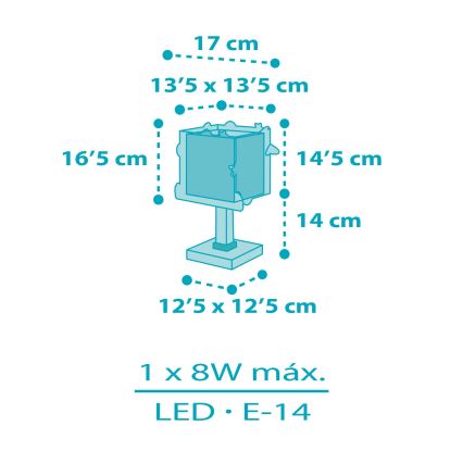 Dalber 63351 - Dětská lampička ROCKET 1xE14/8W/230V