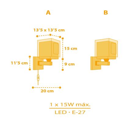 Dalber 63409 - Dětské nástěnné svítidlo MY FARM 1xE27/15W/230V