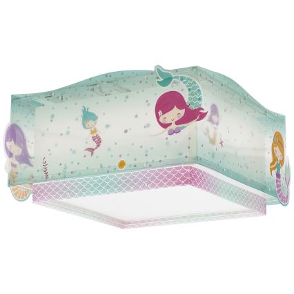 Dalber 63446 - Dětské stropní svítidlo MERMAIDS 2xE27/60W/230V