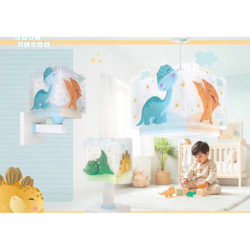 Dalber 63452 - Dětský lustr BABY DINOS 1xE27/15W/230V pestrobarevná