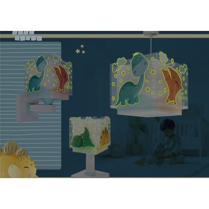 Dalber 63452 - Dětský lustr BABY DINOS 1xE27/15W/230V pestrobarevná
