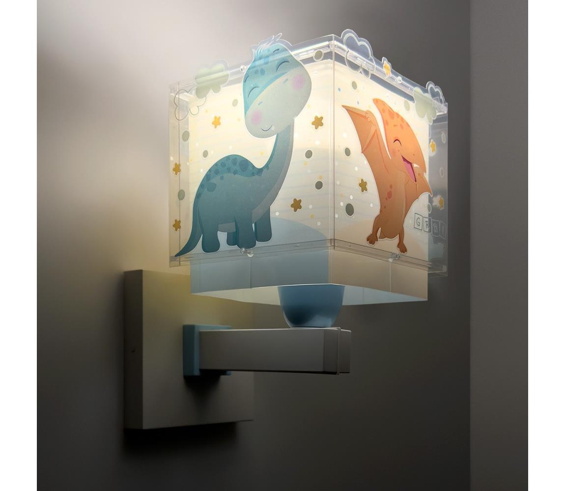 Dalber 63459 - Dětská nástěnná lampa BABY DINOS 1xE27/15W/230V pestrobarevná 63459