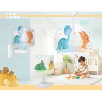Dalber 63459 - Dětská nástěnná lampa BABY DINOS 1xE27/15W/230V pestrobarevná