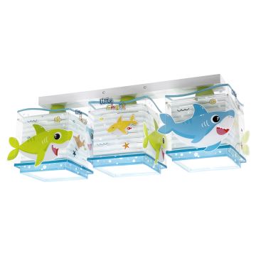 Dalber 63473 - Dětské stropní svítidlo BABY SHARK 3xE27/60W/230V