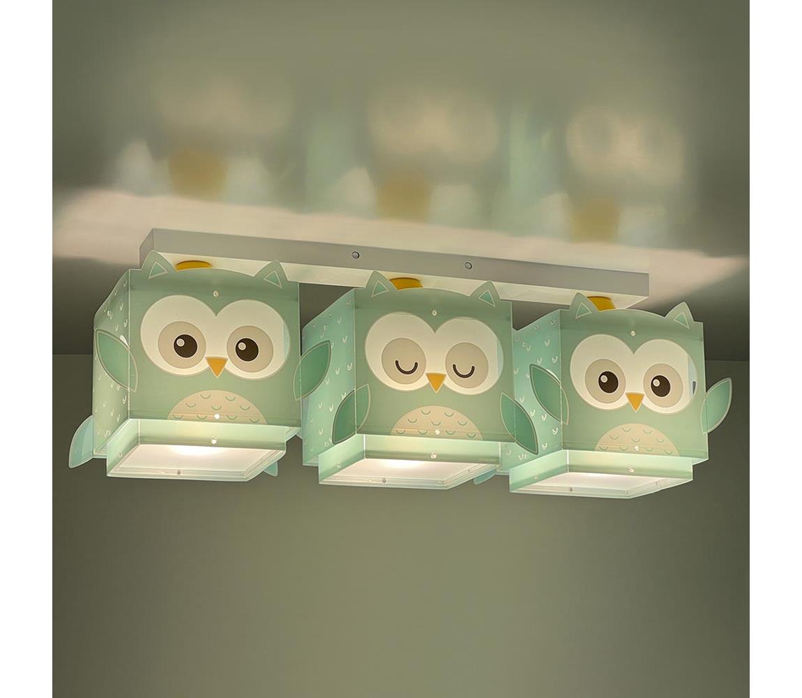 Dalber Dalber 64393 - Dětské stropní svítidlo LITTLE OWL 3xE27/60W/230V PI513