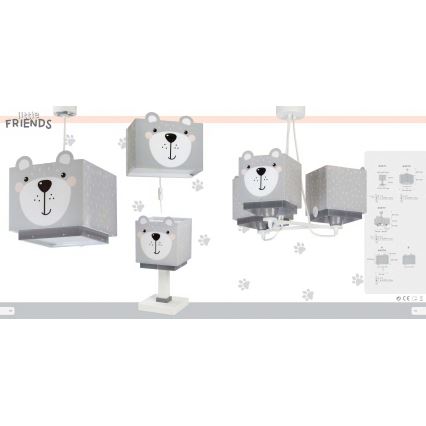 Dalber 64571 - Dětská lampička LITTLE TEDDY 1xE14/40W/230V