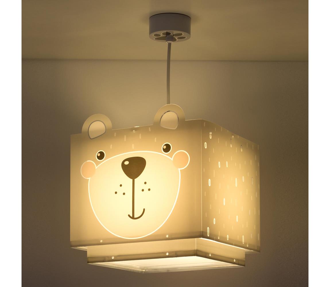 Dalber Dalber 64572 - Dětský lustr LITTLE TEDDY 1xE27/60W/230V PI425