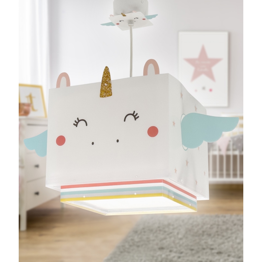 Dalber 64592 - Dětský lustr LITTLE UNICORN 1xE27/15W/230V
