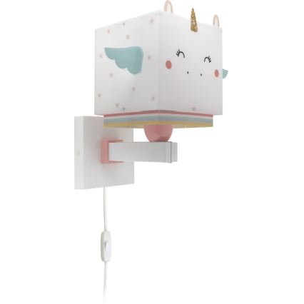 Dalber 64599 - Dětské nástěnné svítidlo LITTLE UNICORN 1xE27/15W/230V