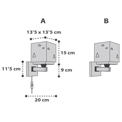 Dalber 73249 - Dětské nástěnné svítidlo HELLO LITTLE 1xE27/60W/230V