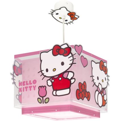 Dalber 73262 - Dětský lustr HELLO KITTY 1xE27/15W/230V růžová