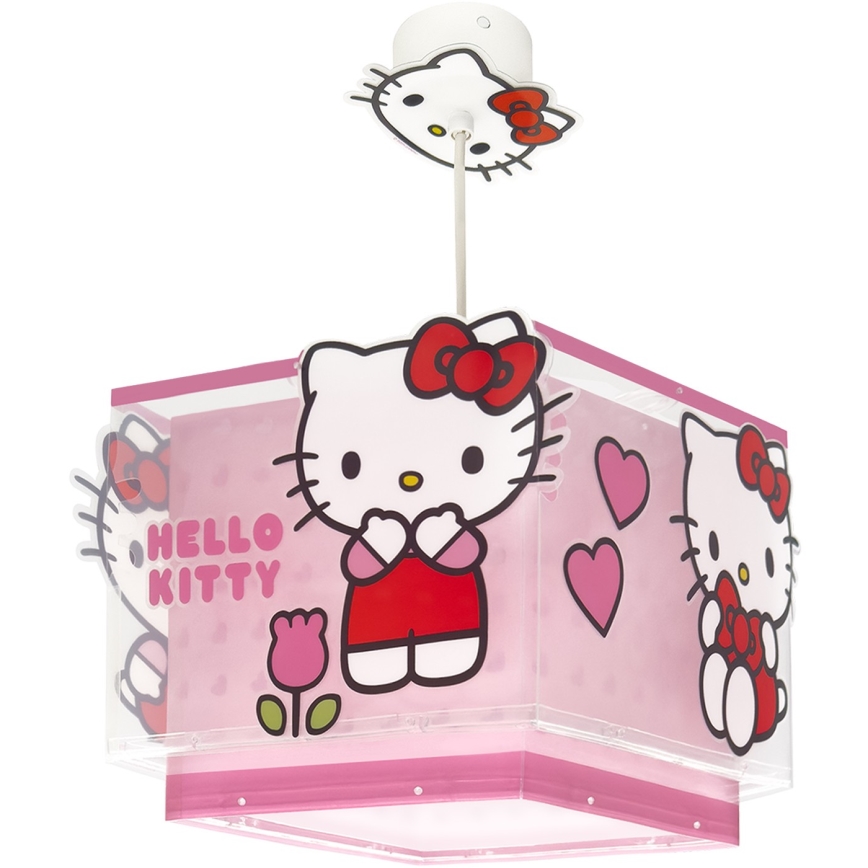 Dalber 73262 - Dětský lustr HELLO KITTY 1xE27/15W/230V růžová