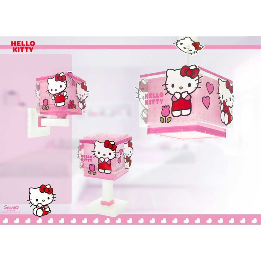 Dalber 73262 - Dětský lustr HELLO KITTY 1xE27/15W/230V růžová