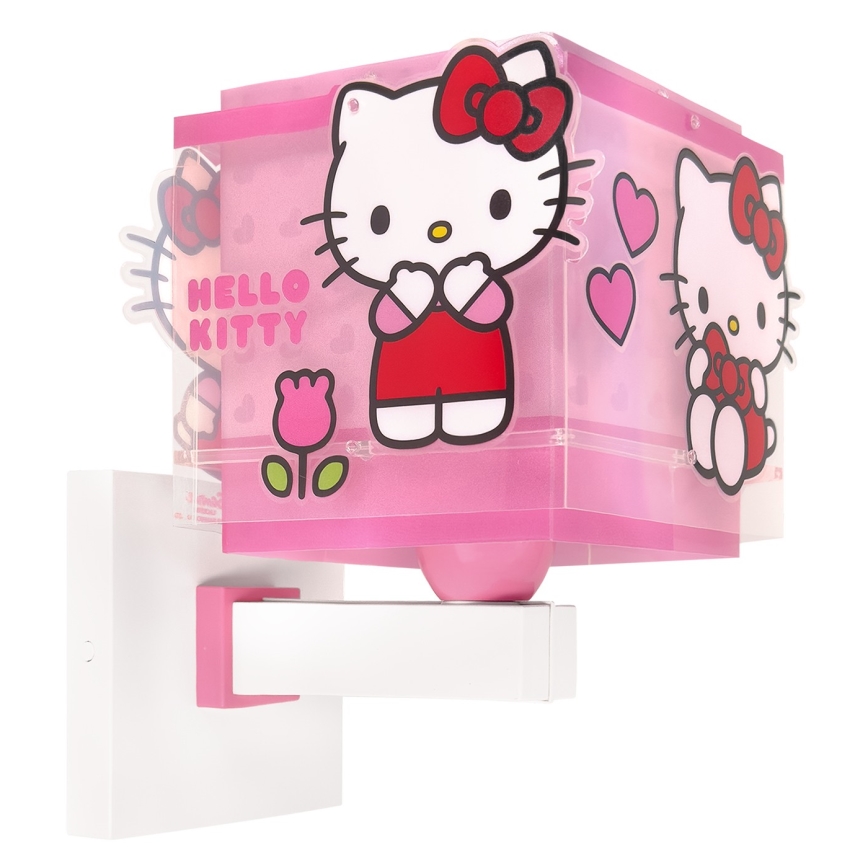 Dalber 73269 - Dětská nástěnná lampa HELLO KITTY 1xE27/15W/230V růžová