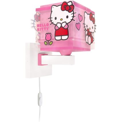 Dalber 73269 - Dětská nástěnná lampa HELLO KITTY 1xE27/15W/230V růžová