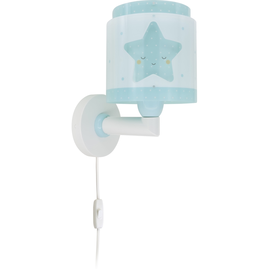 Dalber 76019T - Dětské nástěnné svítidlo BABY DREAMS 1xE27/15W/230V modrá