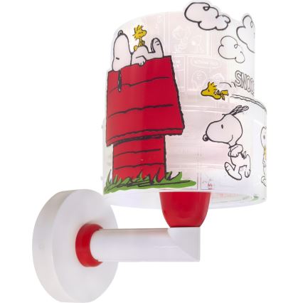 Dalber 76309 - Dětská nástěnná lampa SNOOPY 1xE27/15W/230V bílá/červená