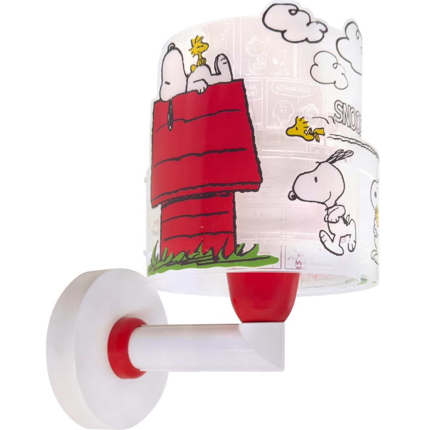 Dalber 76309 - Dětská nástěnná lampa SNOOPY 1xE27/15W/230V bílá/červená