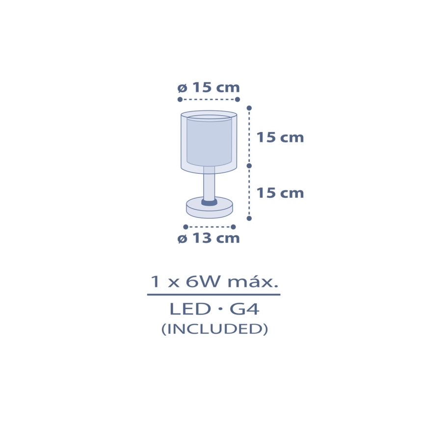Dalber 76631 - LED Dětská lampička MOON DREAMS 1xG4/4W/230V modrá