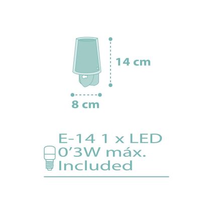 Dalber 81175H - LED Lampička do zásuvky DREAM FLOWERS 1xE14/0,5W/230V