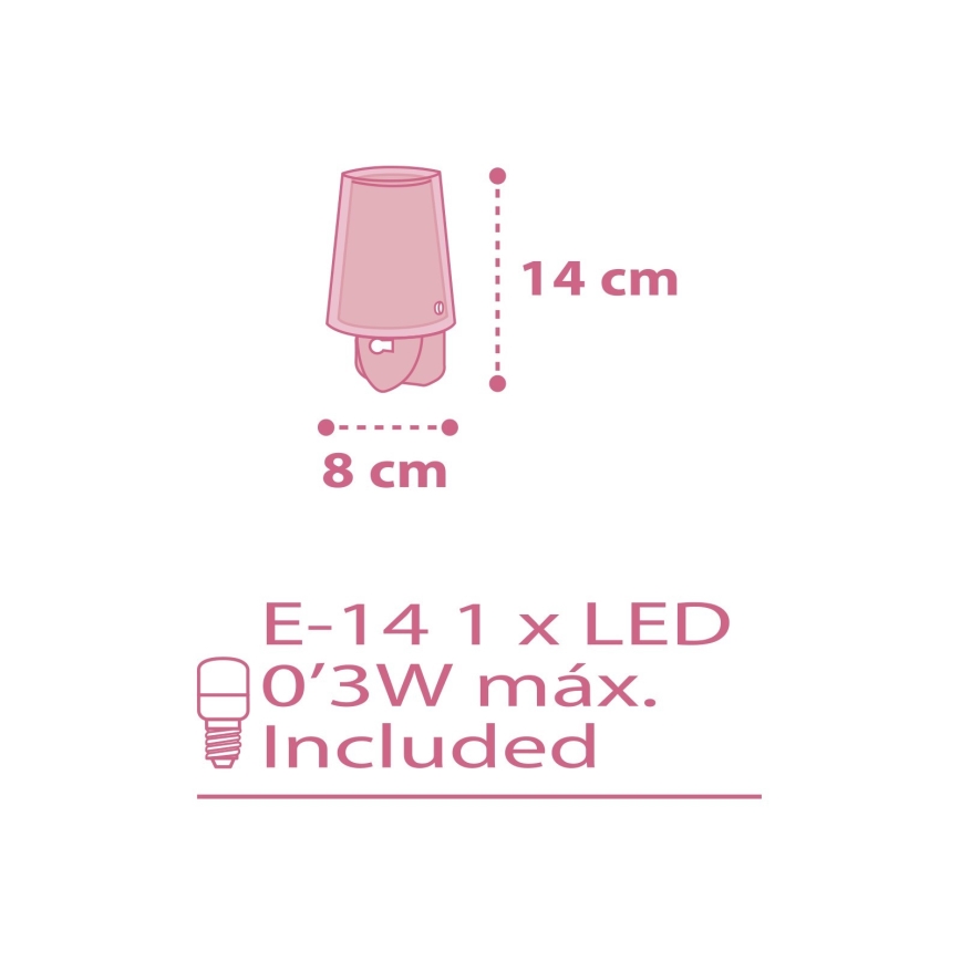 Dalber 81175S - LED Lampička do zásuvky DREAM FLOWERS 1xE14/0,3W/230V