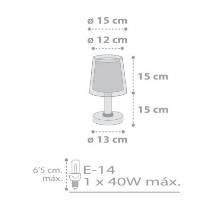 Dalber 81191E - Dětská lampička LIGHT FEELING 1xE14/40W/230V