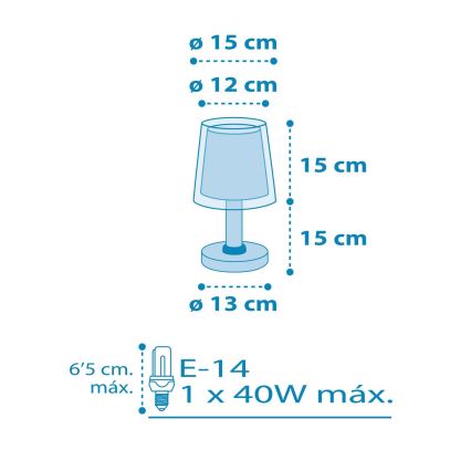 Dalber 81191T - Dětská lampička LIGHT FEELING 1xE14/40W/230V