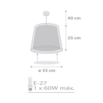 Dalber 81192E - Dětský lustr LIGHT FEELING 1xE27/60W/230V