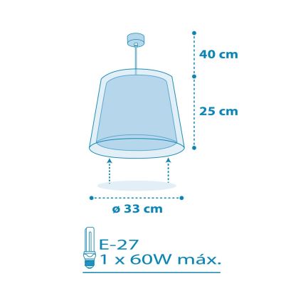 Dalber 81192T - Dětský lustr LIGHT FEELING 1xE27/60W/230V