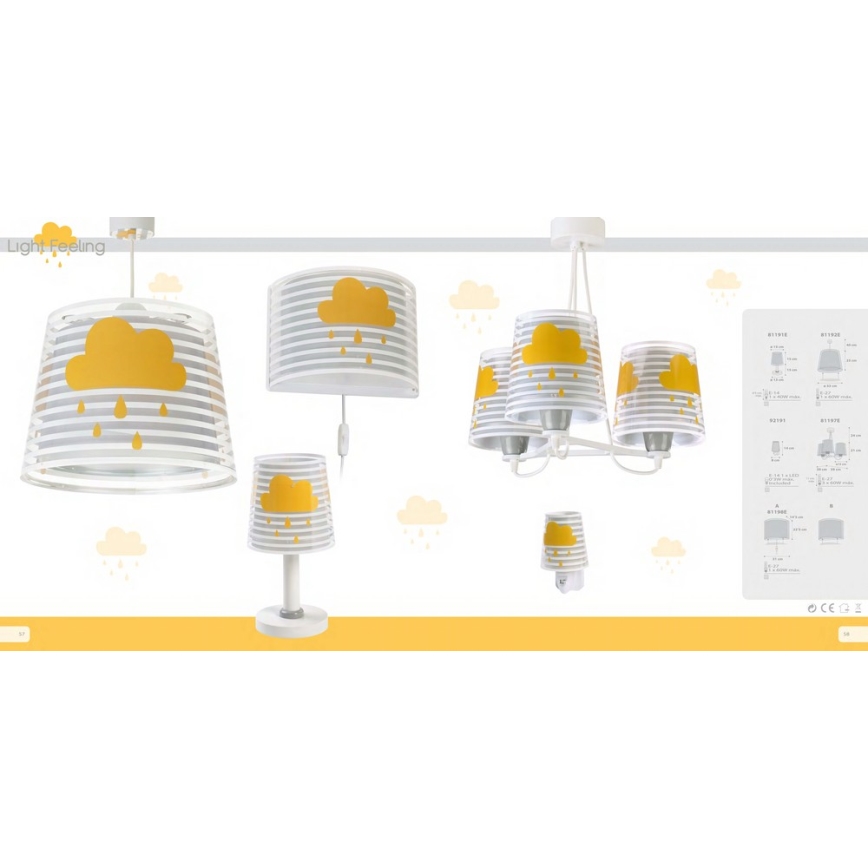 Dalber 81198E - Dětské nástěnné svítidlo LIGHT FEELING 1xE27/60W/230V