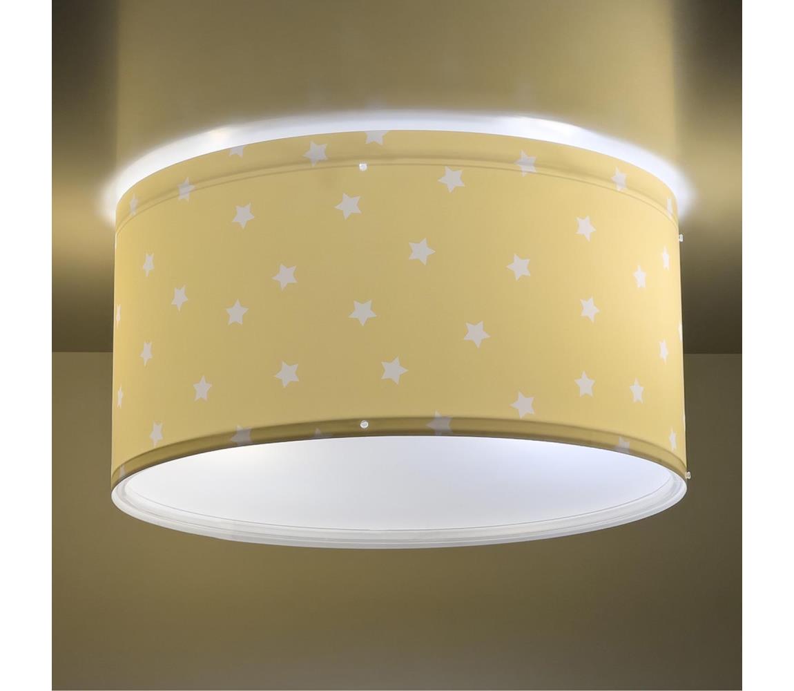 Dalber Dalber 82216A - Dětské stropní svítidlo STAR LIGHT 2xE27/60W/230V žlutá 