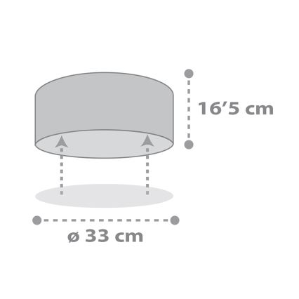 Dalber 82216B - Dětské stropní svítidlo STAR LIGHT 2xE27/60W/230V bílá