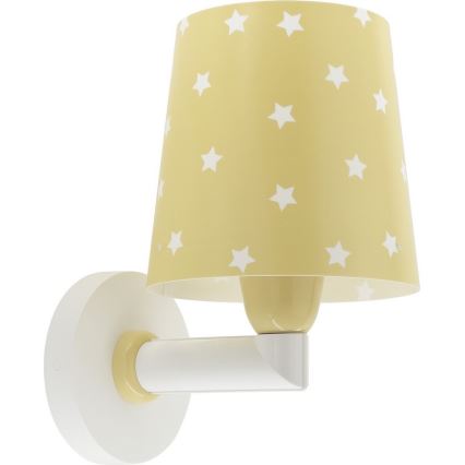 Dalber 82219A - Dětské nástěnné svítidlo STAR LIGHT 1xE27/60W/230V žlutá