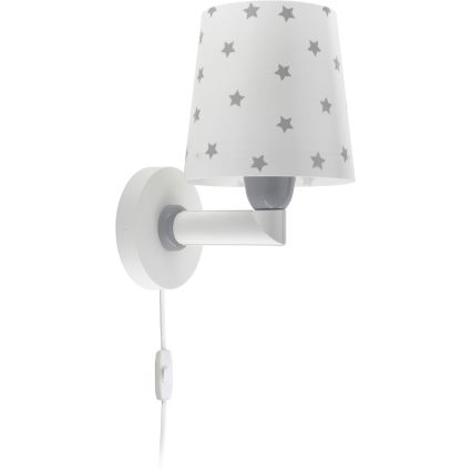 Dalber 82219B - Dětské nástěnné svítidlo STAR LIGHT 1xE27/60W/230V bílá