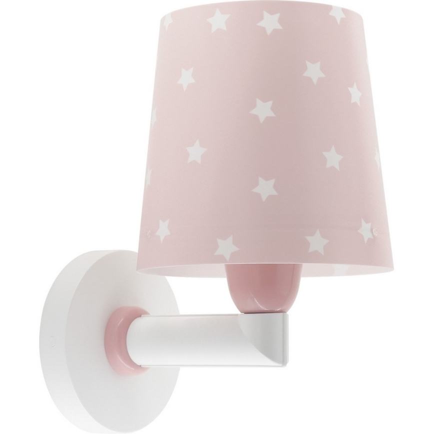 Dalber 82219S - Dětské nástěnné svítidlo STAR LIGHT 1xE27/60W/230V růžová