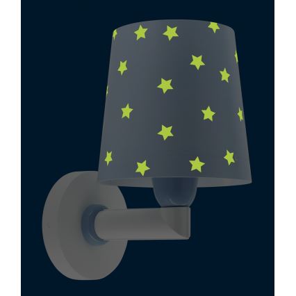 Dalber 82219T - Dětské nástěnné svítidlo STAR LIGHT 1xE27/60W/230V modrá