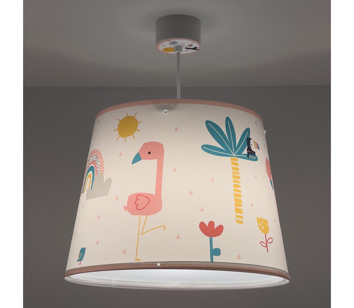 Dalber Dalber 82462 - Dětský lustr FLAMINGO 1xE27/60W/230V PI495