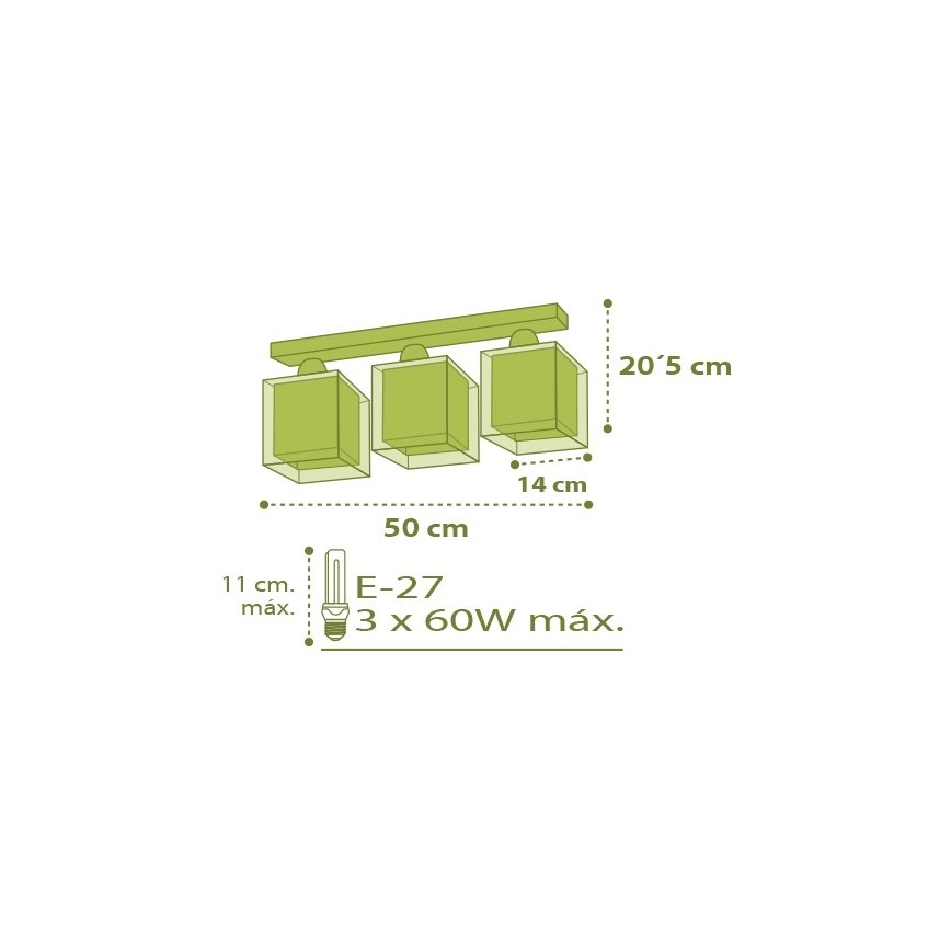 Dalber D-11673 - Dětské stropní svítidlo MY SWEET HOME 3xE27/60W/230V