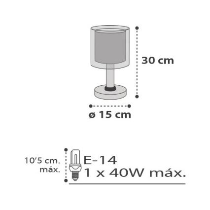 Dalber D-41411E - Dětská stolní lampička CLOUDS 1xE14/40W/230V