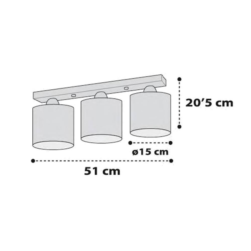 Dalber D-41413H - Dětské stropní svítidlo CLOUDS 3xE27/60W/230V
