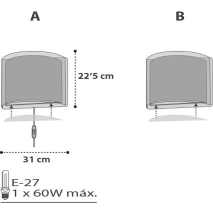 Dalber D-41418E - Dětské nástěnné svítidlo CLOUDS 1xE27/60W/230V