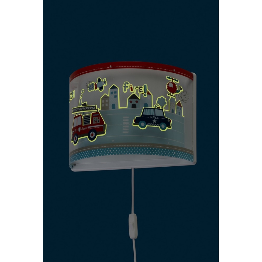 Dalber D-60618 - Dětské nástěnné svítidlo POLICE 1xE27/60W/230V