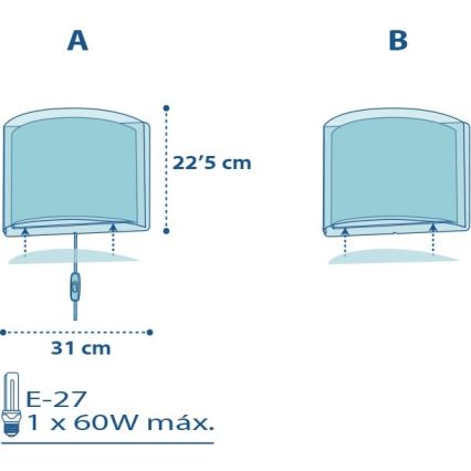 Dalber D-60618 - Dětské nástěnné svítidlo POLICE 1xE27/60W/230V